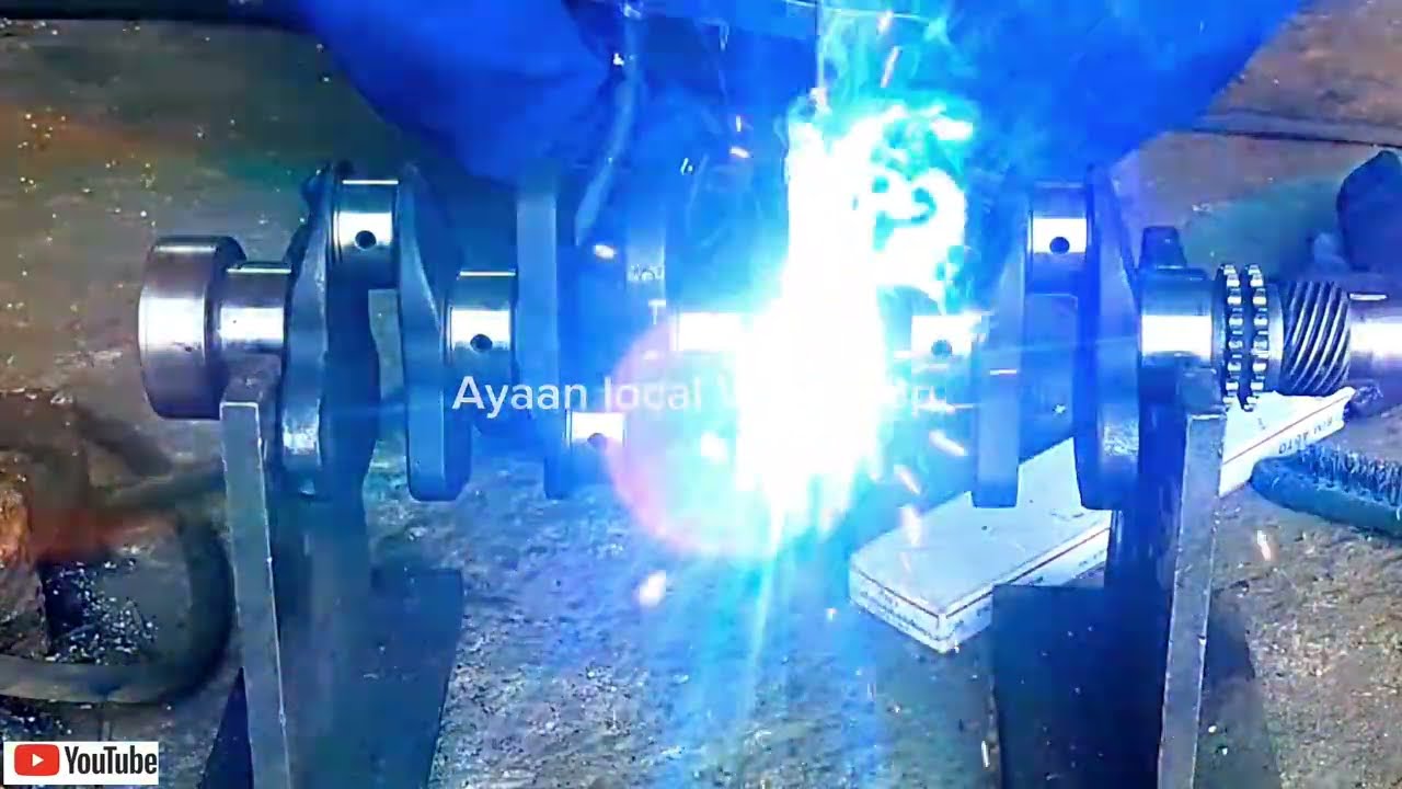 crankshaft welding and repairing crankshaft refreshing. YouTube