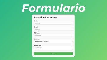 Criando um Formulário Responsivo com HTML e CSS