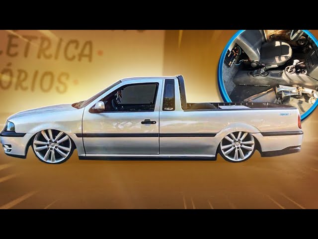 Saveiro G3 rebaixada com rodas Ruff aro 20