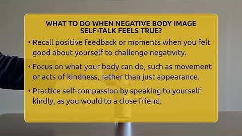 What To Do When Negative Body Image Self-talk Feels True? - Inside Body Image