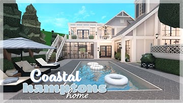 Coastal Hamptons Home | Bloxburg Speed Build