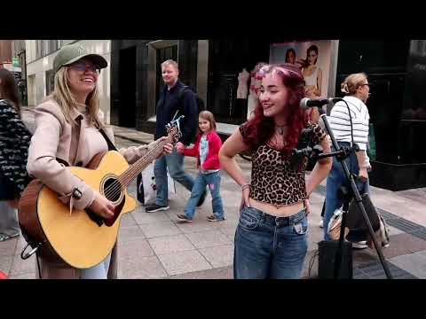 Special Moment Zoe Clarke supports soon to be Busker Ameera with "Wildflower" by Billie Eilish