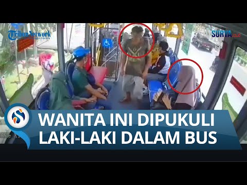 DETIK-DETIK PEREMPUAN DIBUNTUTI dan Dipukuli Laki-laki Dalam Bus BRT, Pelaku Telah Diamankan Polisi