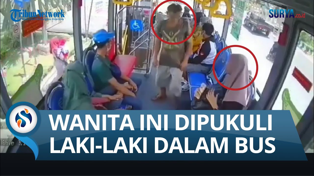 DETIK-DETIK PEREMPUAN DIBUNTUTI dan Dipukuli Laki-laki Dalam Bus BRT, Pelaku Telah Diamankan Polisi