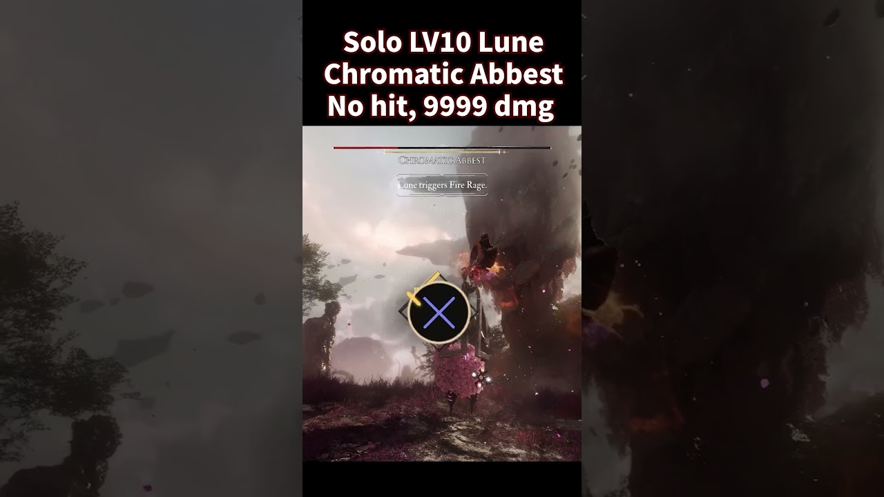 LV 10 Lune solo no-hit 9999 damage cap hit Chromatic Abbest 