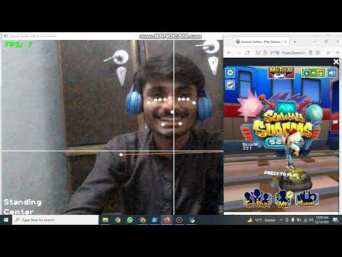 play subway surface  using body detection || Open CV Project || Play Game || Amazing  #DeepLearning