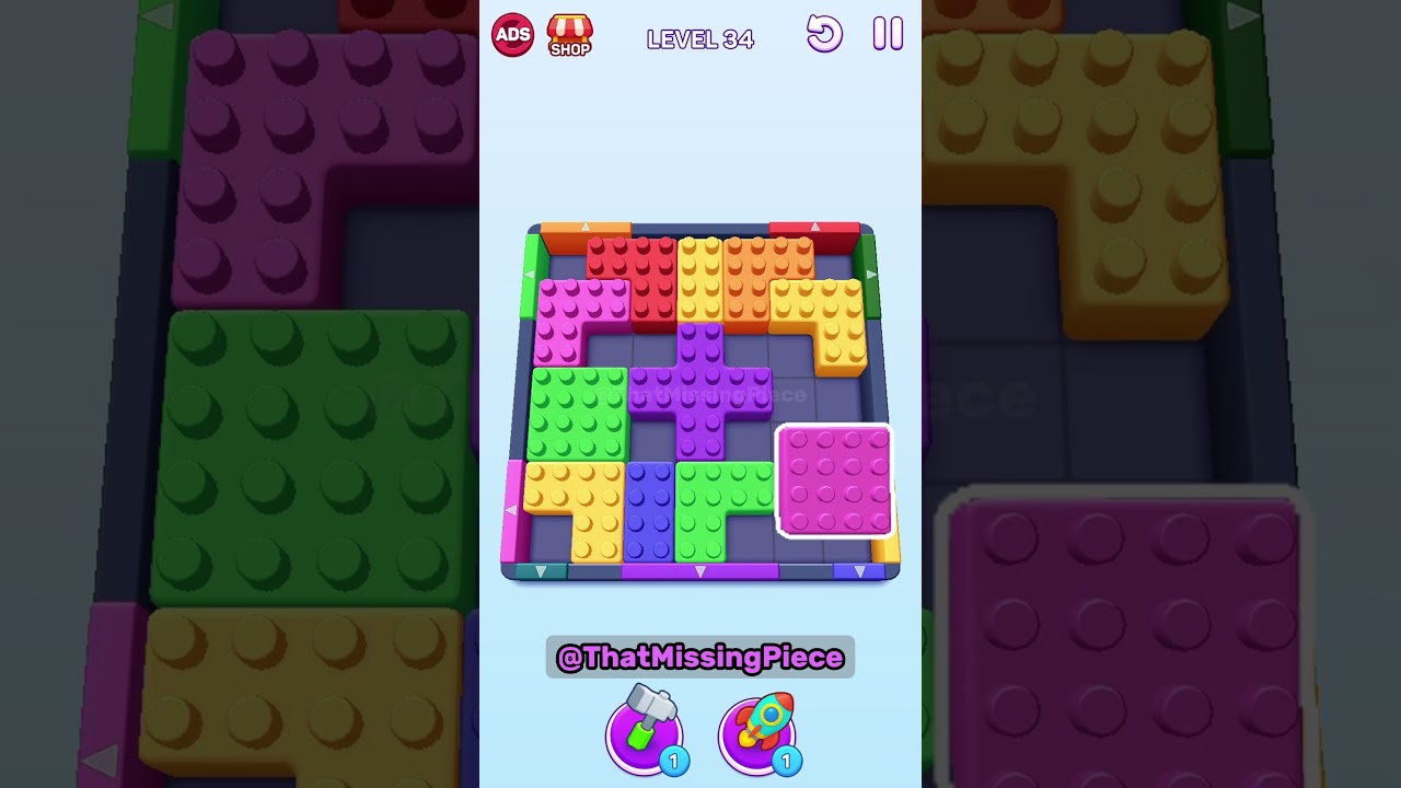 Color Block Buster Level 34 Solution Walkthrough