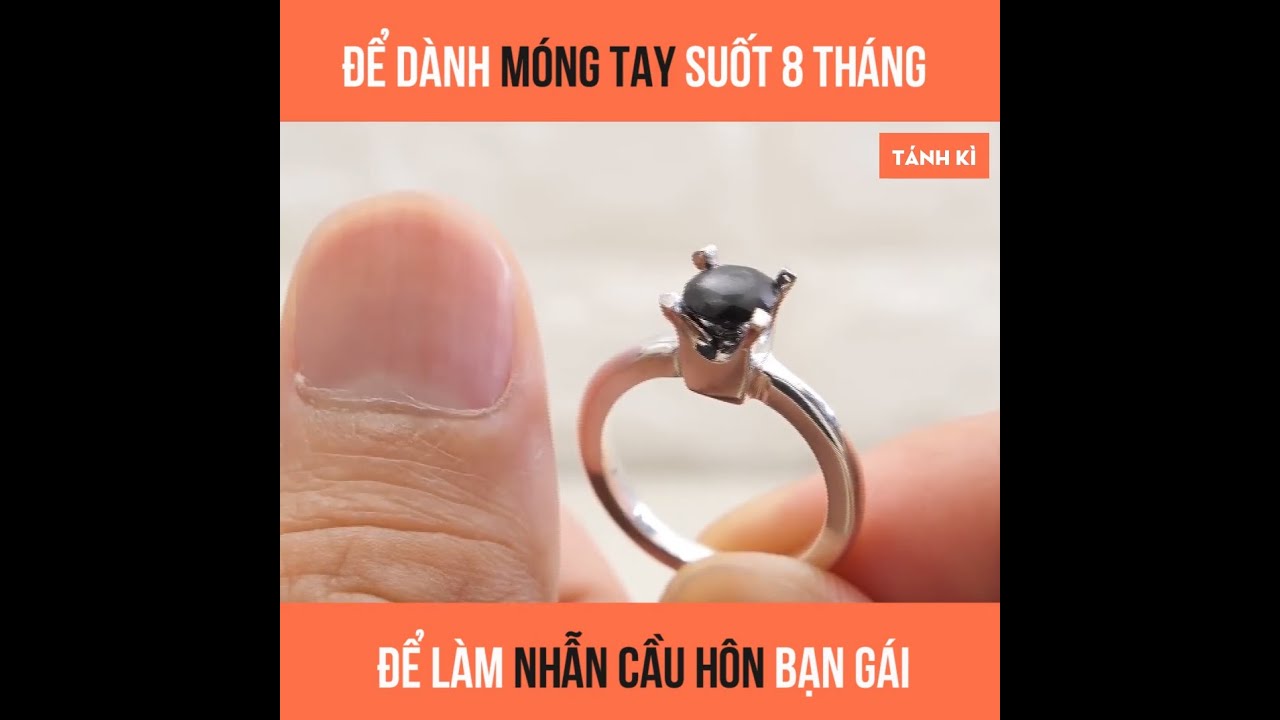 Hướng dẫn làm nhẫn kim cương đen từ móng tay để cầu... - youtube