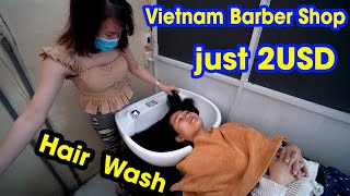 Vietnam Barber Shop ASMR Massage Face & Wash Hair with Girl in Street Ho Chi Minh city 2021