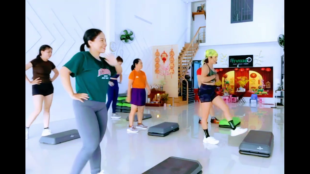 10 phút tabata đốt mỡ . Chị em tập tại nhà nhé #cardiostep #tapluyenmoingay#GreenFitThuDuc