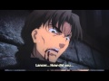 Fate/Stay Night Unlimited Blade Works. Lancer Kills Kirei