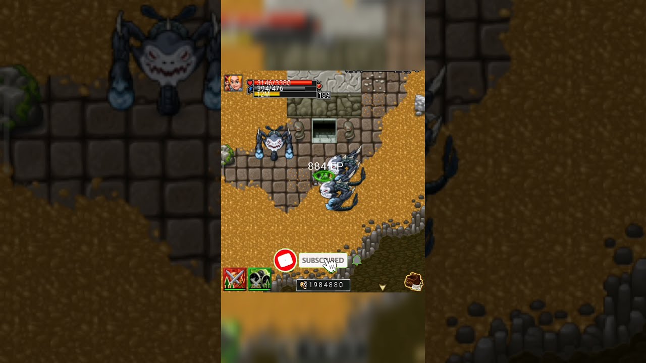 Tibiame hunt manticrab part #4+ prey 300% damage dealt drop 159