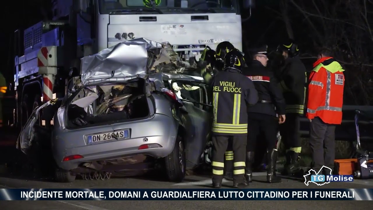 Incidente mortale, domani a Guardialfiera lutto cittadino per i funerali