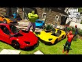 Gta v  stealing luxury cars with spiderman  awesome twain of super lamborghini in hulks yard