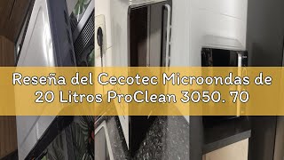 Reseña del Cecotec Microondas de 20 Litros ProClean 3050. 700 W de Potencia, Revestimiento Ready2Cle