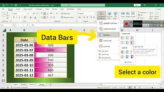 Draw an in-cell bar chart with conditional formatting