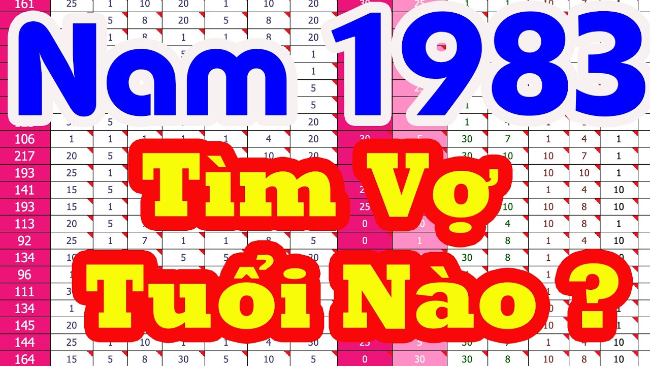 Nam 1983 LẤY VỢ TUỔI NÀO HỢP NHẤT ? Tử Vi 100 Năm