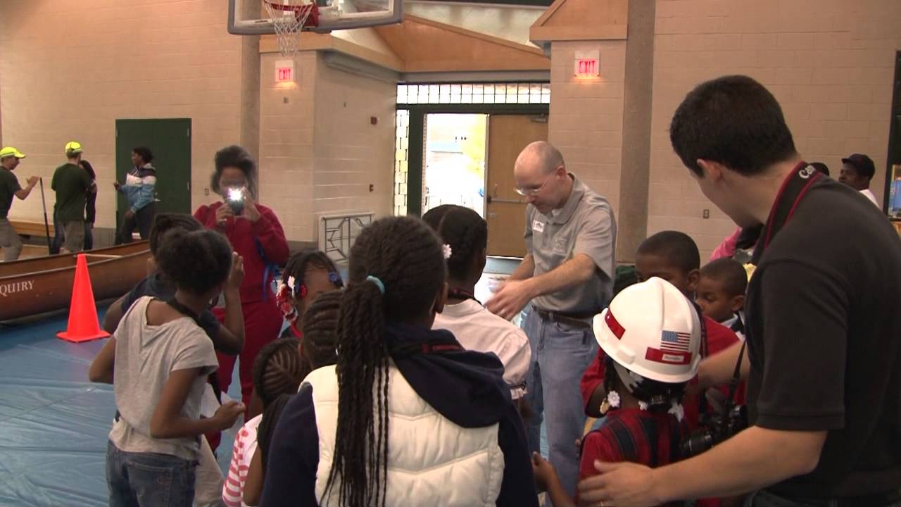 Introducing kids to fish ladder