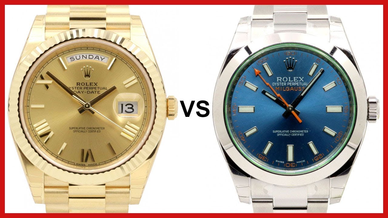 ▷ Rolex Day-Date 40 vs Milgauss 