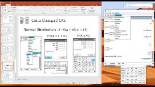 Casio Classpad Normal Distribution