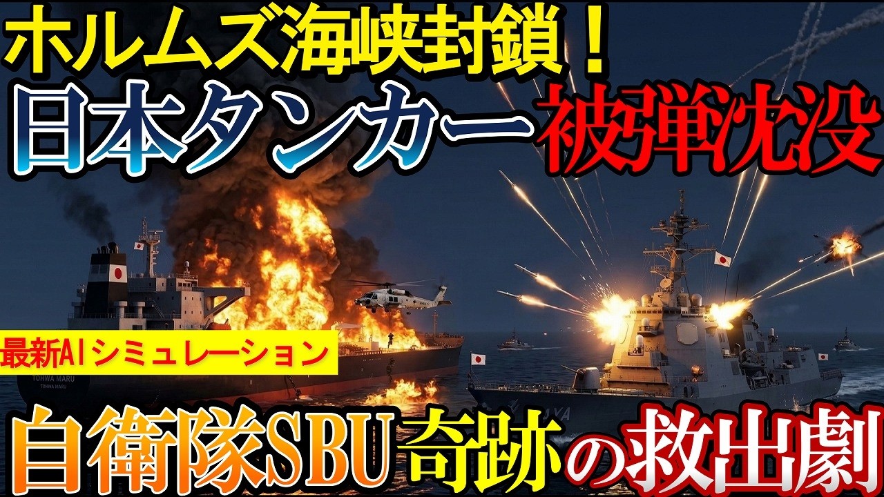 【日本の最強兵器】もしもホルムズ海峡封鎖で日本船が被弾したら？生存率0.1%を覆す自衛隊最強の防空に世界驚愕！【最新AIシミュレーション】