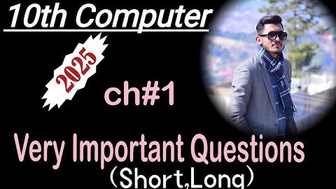 Class 10th computer science chapter No 1 ll Important short and long questions