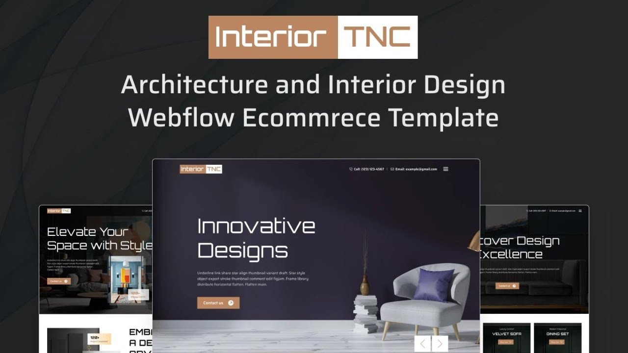 New Webflow Interior Design Template | Interior Ecommerce TNC | Webflow ...
