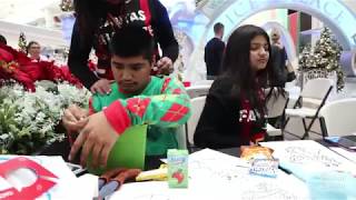 Children with special needs visit with Santa