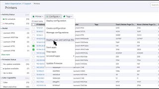 Lexmark Cloud Services—Deploying applications and printer settings screenshot 5