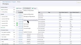 Lexmark Cloud Services—Deploying applications and printer settings screenshot 2