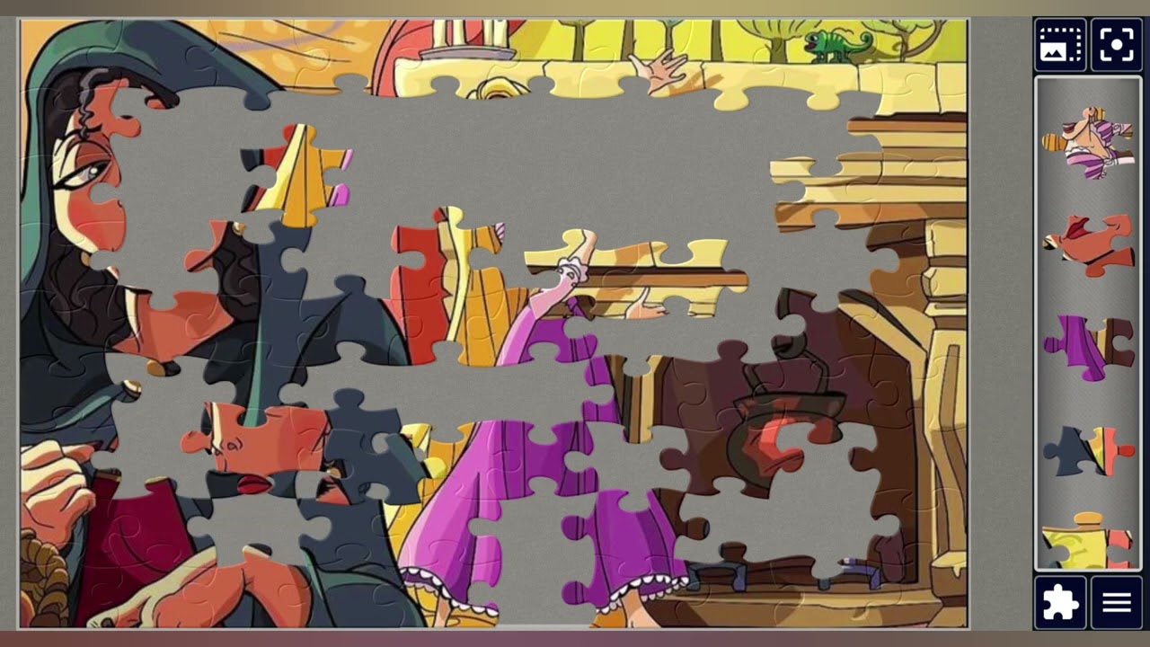 Rapunzel's Secret Escape👑👑🪭✨🪄||Jigsaw puzzles journey🧩//puzzles Art🧩||