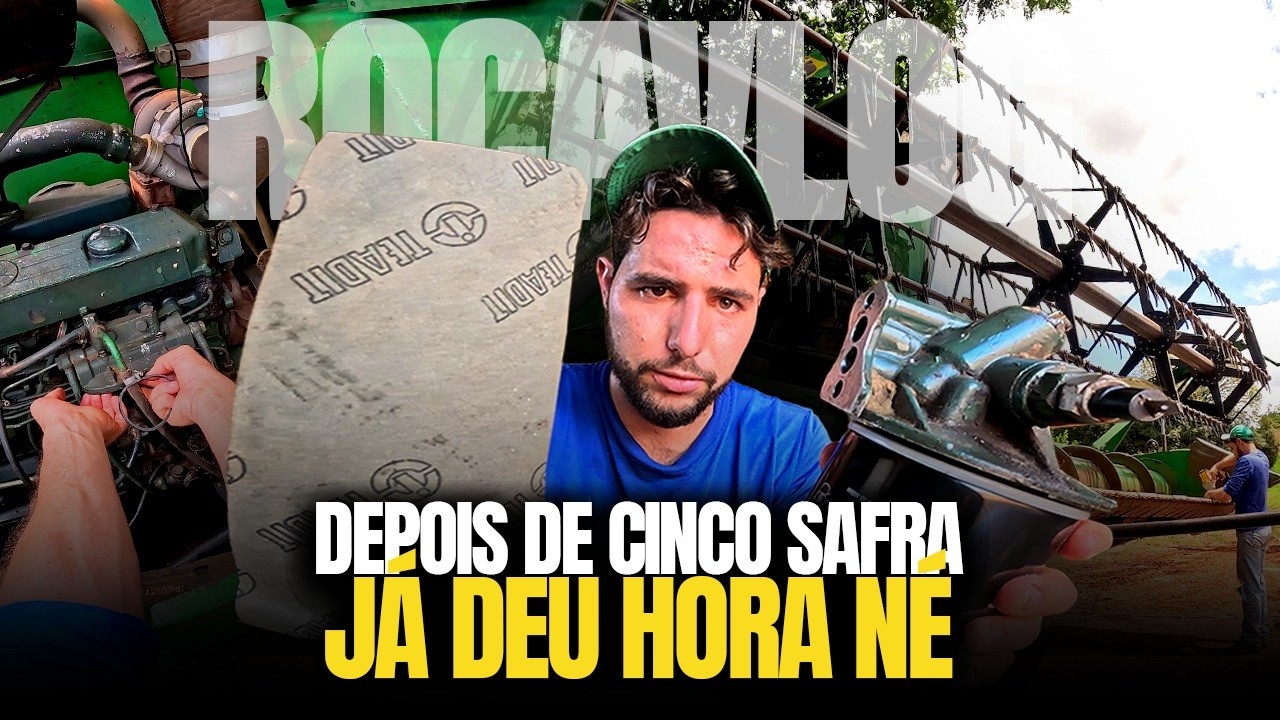 Fizemos troca de oleo e filtro da colhetadeira