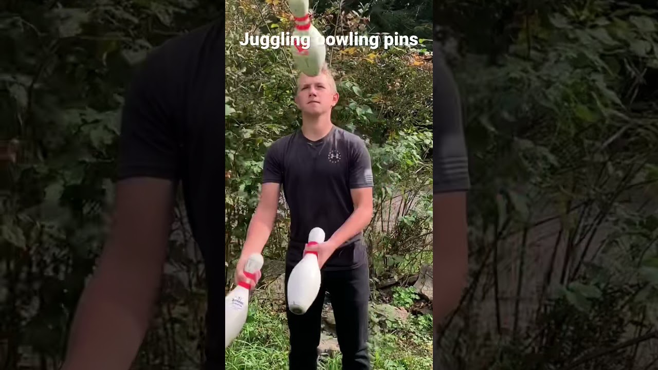 Juggling bowling pins