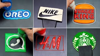 2022 Popular Brand Logo Pancake Art  Starbucks, Oreo, Nike, H&M, McDonald's | So Tasty Dessert