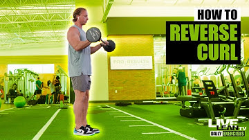 How To Do A STANDING FIXED STRAIGHT BAR REVERSE CURL | Exercise Demonstration Video and Guide