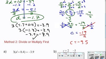 CH8 L4 Solving Equations of the Form ax+bc Video