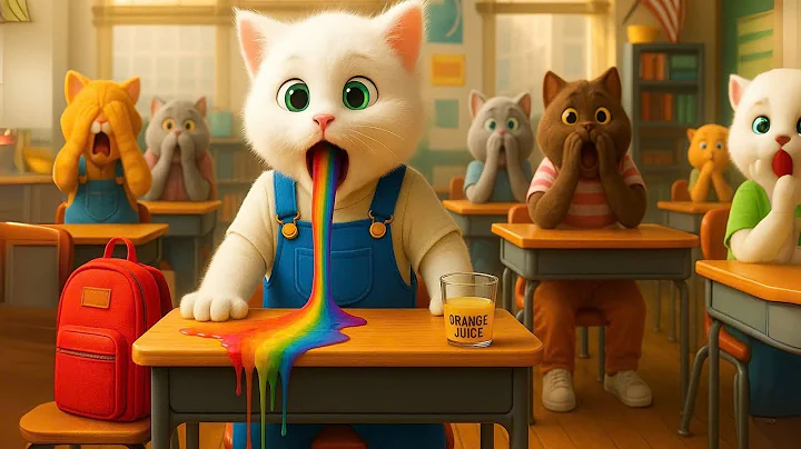 🤮🍏 The Kitten Ate a Strange Apple… Then Chaos Broke Out in Class!#1 #aicat#catshorts#cat