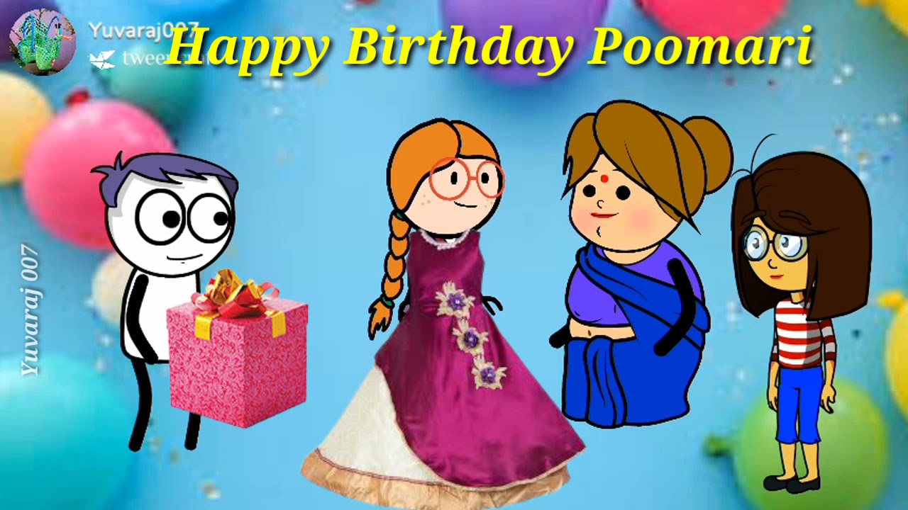 Poomari  birthday celebration with friends