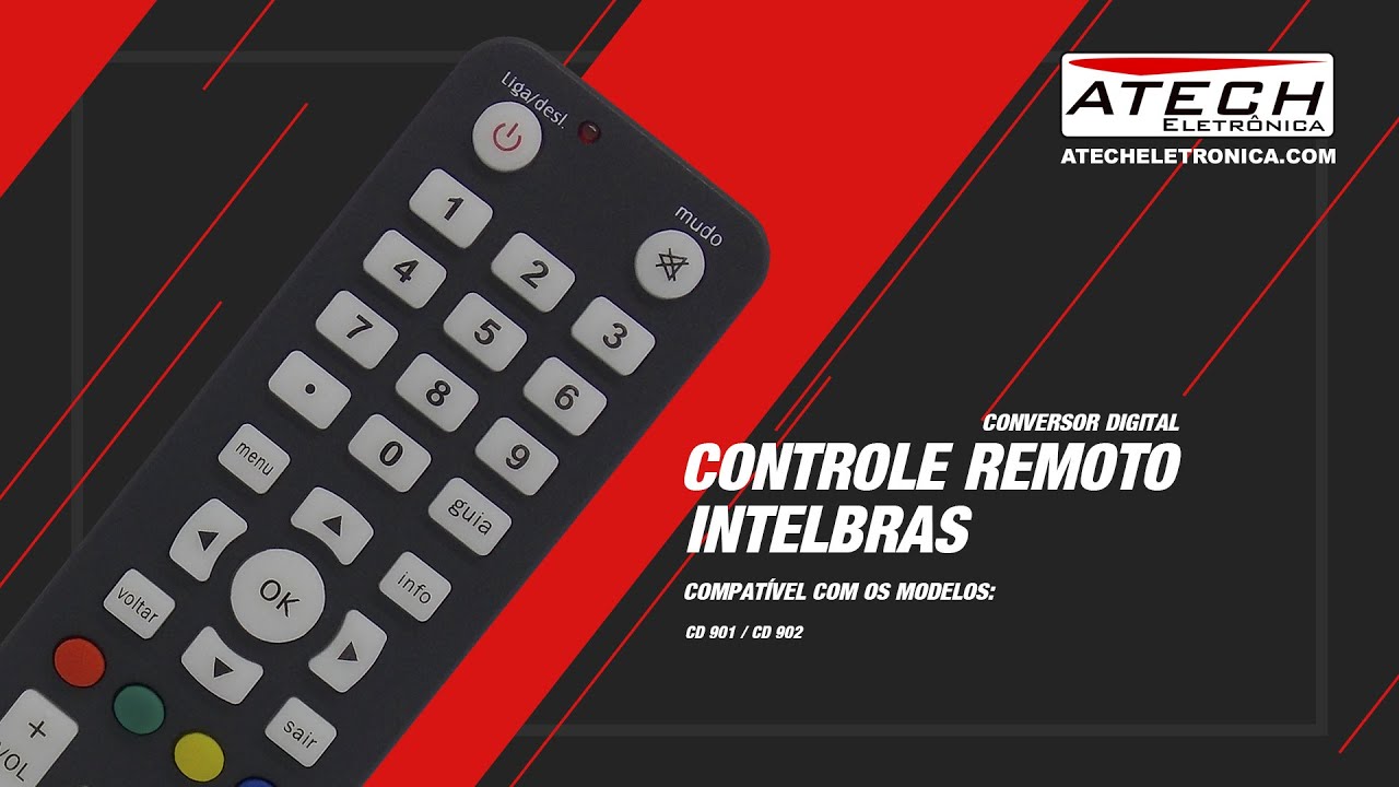 Controle Remoto Conversor Digital Intelbras CD 901 (780481)