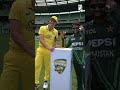 Pat Cummins and Mohammad Rizwan hold hands after the toss 👬 🤣 #foxcricket #ausvpak