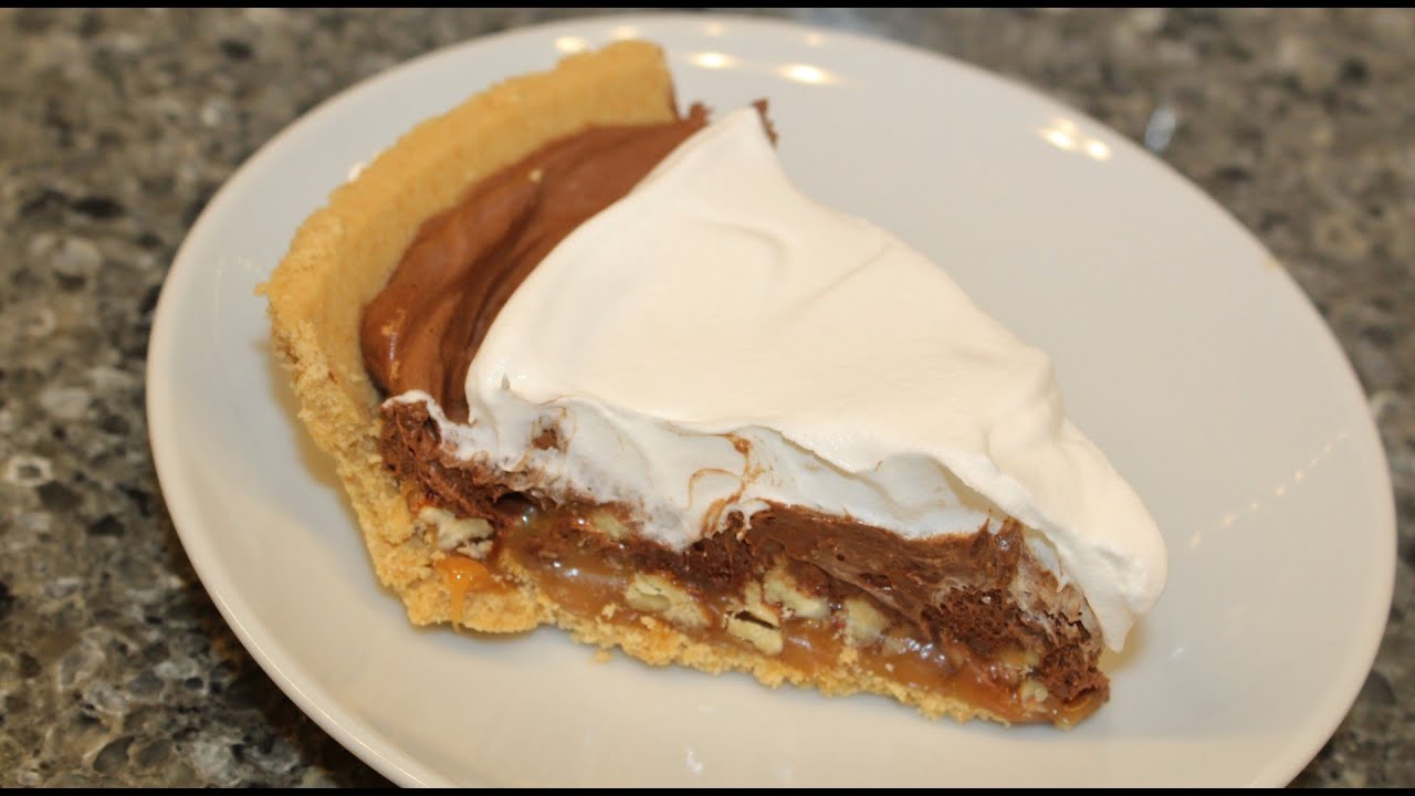 Making Chocolate Caramel Pecan Pie Recipe YouTube