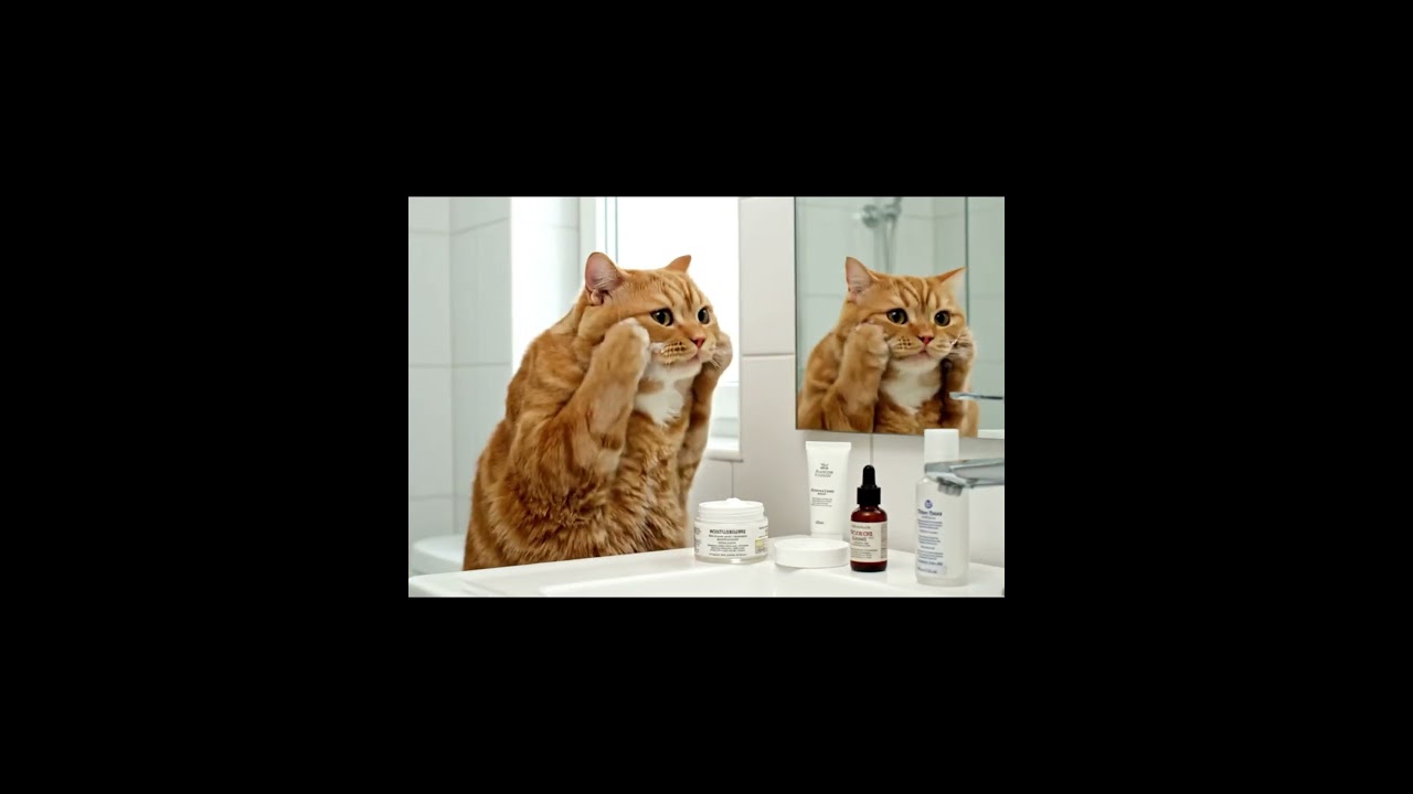 Skincare Routine: Step 1 — Steal the Cream 😼🧴 