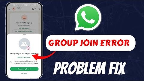 WhatsApp This Group Is No Longer available Problem Today || WhatsApp Group No Longer Available