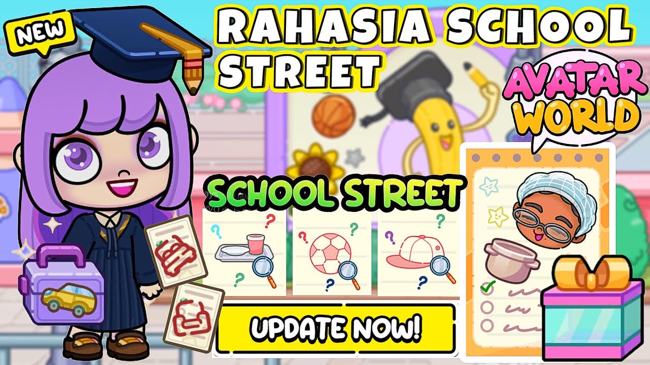 UPDATE SCHOOL STREET (JALANAN SEKOLAH) AVATAR WORLD PAZU! | ADA RAHASIA ITEM GRATIS!