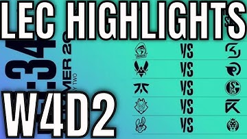 LEC Highlights ALL GAMES Week 4 Day 2 Summer 2020