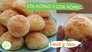 RECETA PAN DE QUESO casero SIN HORNO Y CON HORNO