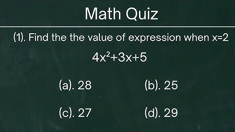 Can You Solve 7th Grade Math Algebraic Expressions Test | Math Quiz