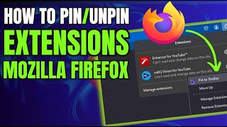How to Pin or Unpin Extensions on Firefox Web Browser Toolbar