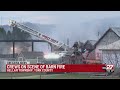 Crews on scene of barn fire