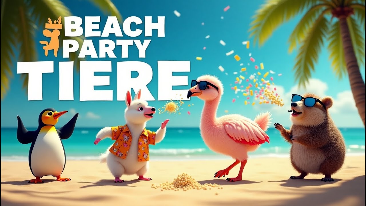 "Strand Party Tiere - Der verrückte Beach-Hit"🐧🦩🦙🦔 